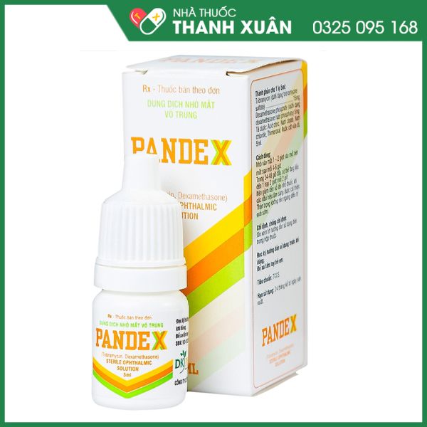 Pandex nhỏ mắt trị viêm kết mạc, giác mạc